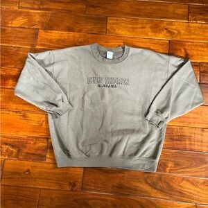 Olive Gulf Shores Alabama Crewneck Sweatshirt